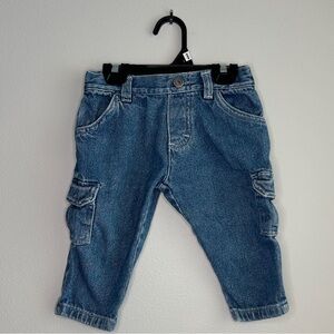 Vintage Carters Light Wash Cargo Pants 6–9M